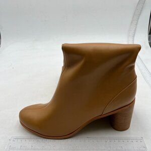 Knee High Boots Women Fall Winter Square Toe Chunky Block Heel Boots Brown Boots